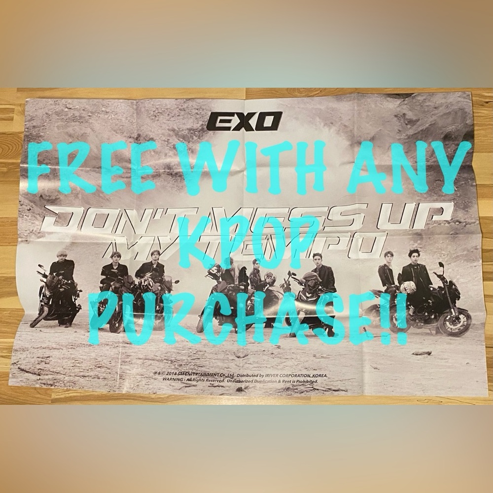 FREE WITH ANY KPOP PURCHASE - Official EXO Tempo Kpop Poster